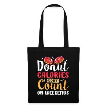 Restauration rapide en donuts - Sac en tissu - noir - Devant