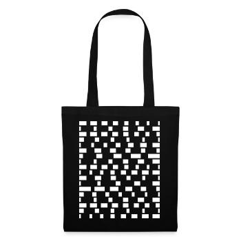 Grille de pixels monochrome - Sac en tissu - noir - Devant