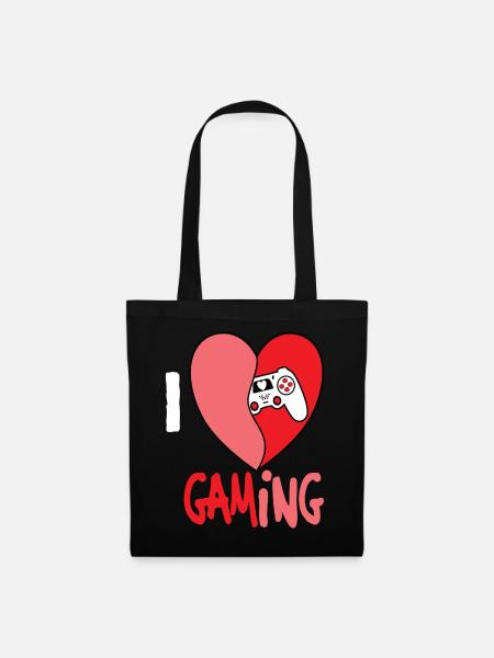 I LOVE GAMING - Stoffbeutel - Schwarz