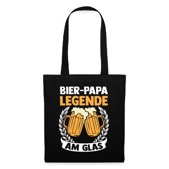 Bière, fête des pères, papa, papa - Sac en tissu - noir - Devant