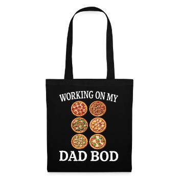 Pizza-Grid: Working on My Dad Bod - Tote Bag - black - Front