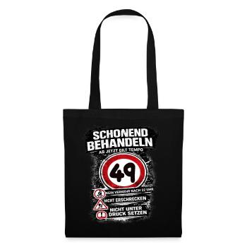 Treat Gently Traffic Sign 49 Birthday - Tote Bag - black - Front
