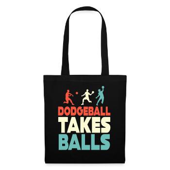 Le ballon au prisonnier prend des balles - Sac en tissu - noir - Devant