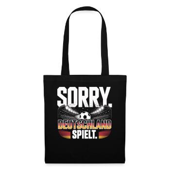 Sorry Deutschland Spielt Fußball Fan - Stoffbeutel - Schwarz - Vorne