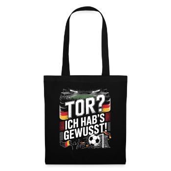 Tor? Ich hab’s gewusst! Fußball Fan - Stoffbeutel - Schwarz - Vorne