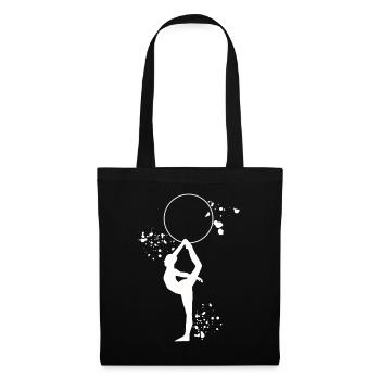 Gymnastique, cercleaux, gymnastique rythmique - Sac en tissu - noir - Devant