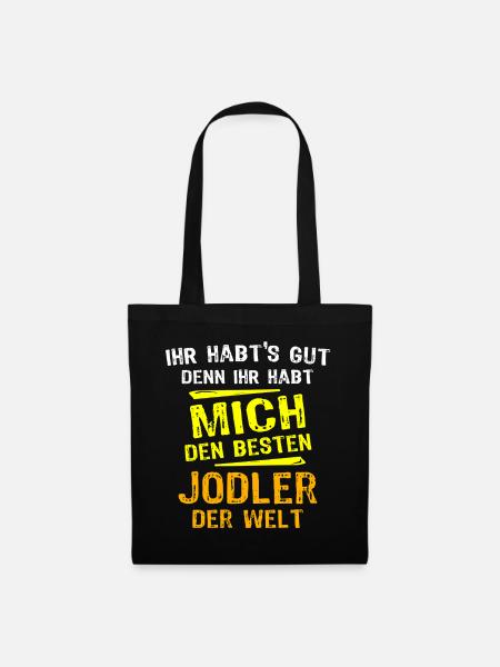 Jodler Geschenk - Stoffbeutel - Schwarz