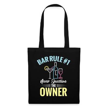 Barkeeper, Kellnerin, Barbesitzerin Cocktailliebhaberpub - Stoffbeutel - Schwarz - Vorne