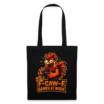 F-Caw-F Gamer At Work Gaming Rooster Humor Funny - Tote Bag - black - Front