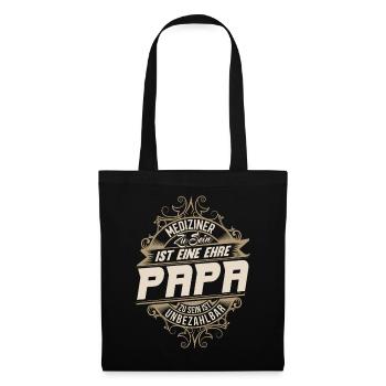 Mediziner Papa - Stoffbeutel - Schwarz - Vorne