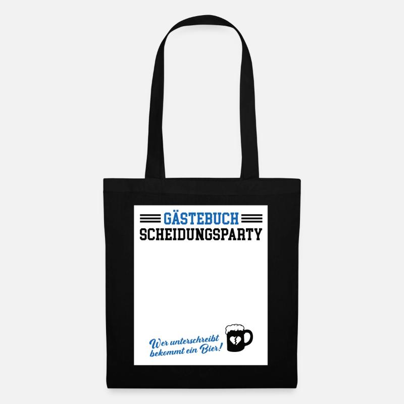 Gästebuch Scheidungsparty Geschieden Scheidung - Stoffbeutel - Schwarz