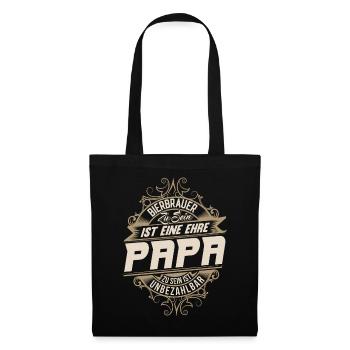 Bierbrauer Papa - Stoffbeutel - Schwarz - Vorne