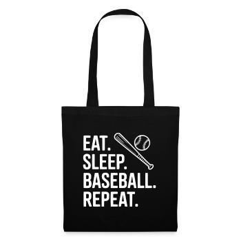 Eat. Sleep. Baseball. Repeat. - Tote Bag - black - Front