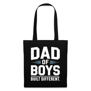 Dad of Boys – Stolzer Jungen Papa Spruch - Stoffbeutel - Schwarz - Vorne