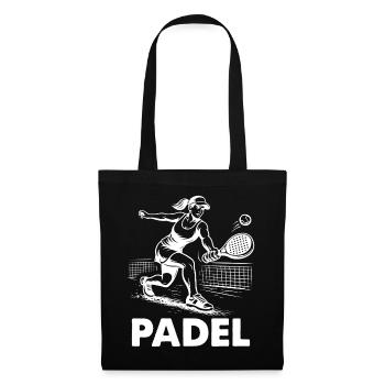 Padel Player Silhouette Sportsman Court Outfit - Tote Bag - black - Front