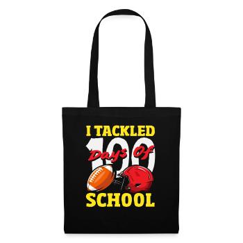 100 Days School Football Sport Design - Tote Bag - black - Front