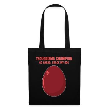 Tsougrisma-Champion Lustiges griechisches Ostern - Stoffbeutel - Schwarz - Vorne