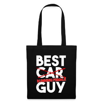 Slogan de la meilleure coureuse drôle de coureuse - Sac en tissu - noir - Devant