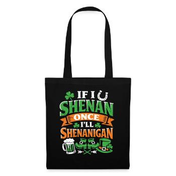 Prêt devant les bêtises | La Saint-Patrick - Sac en tissu - noir - Devant