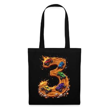 3rd Birthday, 3 Year Old Boy, Monster Truck - Tote Bag - black - Front