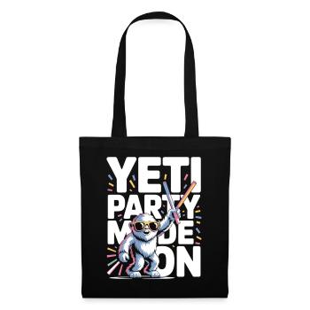 Yeti Party Mode – Funny Party Monster - Tote Bag - black - Front