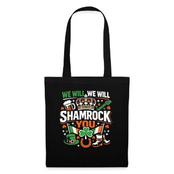 We Will Shamrock You | St. Patrick's Day - Stoffbeutel - Schwarz - Vorne