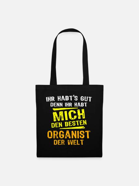 Organist Geschenk - Stoffbeutel - Schwarz