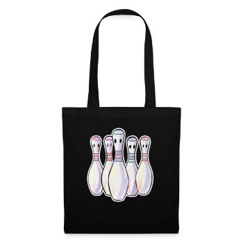 Bowling Pins Comic Look - Tote Bag - black - Front
