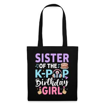 Sœur de la fille d’anniversaire de la K-Pop - Sac en tissu - noir - Devant
