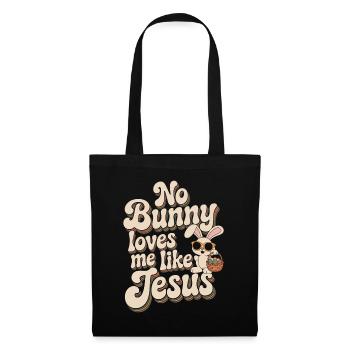 Aucun lapin ne m’aime comme Jésus - Sac en tissu - noir - Devant
