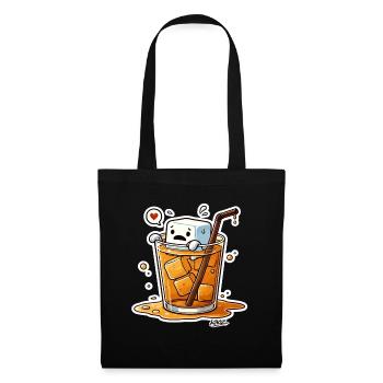 Eiswürfel mit Herz im Getränk Cartoon - Tote Bag - black - Front
