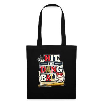 Hit the Dang Ball Baseball Shirt – Funny Tee - Tote Bag - black - Front