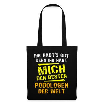 Podologe Geschenk - Stoffbeutel - Schwarz - Vorne