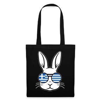 Greek Easter Greek Flag Easter Rabbit Bunny - Tote Bag - black - Front
