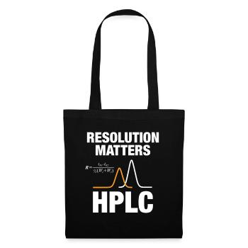 HPLC Peak Resolution Performance Chromatography - Tote Bag - black - Front