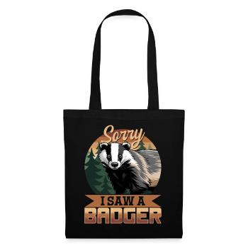 Funny Animal Badger - Tote Bag - black - Front