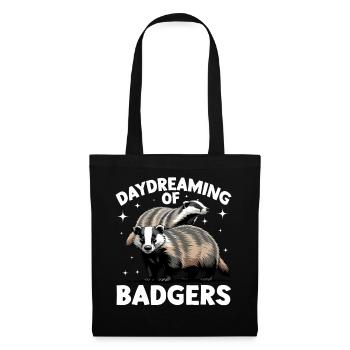 Funny Animal Badger - Tote Bag - black - Front