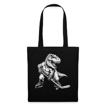 Eishockey Dinosaurier Jungen Eishockeyspieler - Tote Bag - black - Front