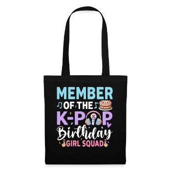 Membre de l’équipe des filles d’anniversaire K-Pop - Sac en tissu - noir - Devant