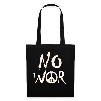 PAS DE GUERRE – Déclaration pour la paix contre la guerre - Sac en tissu - noir - Devant