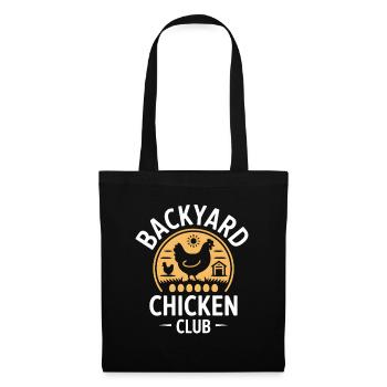 Backyard Chicken Club Hühnerhalter Huhn - Stoffbeutel - Schwarz - Vorne
