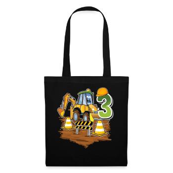 3e anniversaire des excavatrices - Sac en tissu - noir - Devant