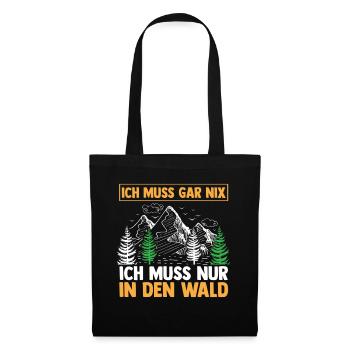 Jagd Jagen Waidmann Jäger - Stoffbeutel - Schwarz - Vorne