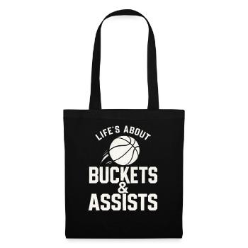 La vie au basket, c’est les paniers et les passes décisives Baller - Sac en tissu - noir - Devant