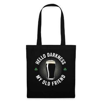 Hello Darkness My Old Friend Drinks Stout Beer - Tote Bag - black - Front