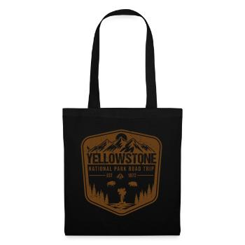 Yellowstone Nationalpark Roadtrip - Stoffbeutel - Schwarz - Vorne
