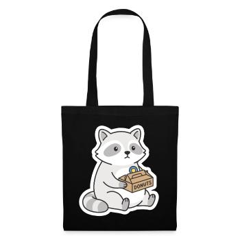 Motif de Donuts de raton laveur DONUTS - Sac en tissu - noir - Devant