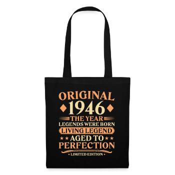 Original 1946 Legend – 80th Birthday Vintage - Tote Bag - black - Front