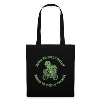 Garden turtle on the bike - Tote Bag - black - Front