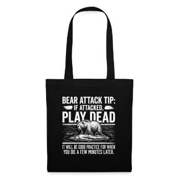 Bear Humor Shirt for Outdoor Fans - Tote Bag - black - Front